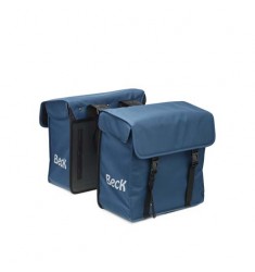 TAS DUBBEL BECK CANVAS SMALL 30L. BLAUW