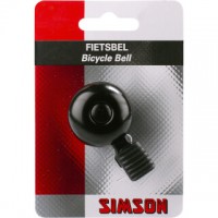 SIMSON BLISTER 021229 FIETSBEL MINI 32MM, VASTE KUNSTSTOF BEVESTIGING, ZWART