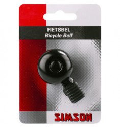 SIMSON BLISTER 021229 FIETSBEL MINI 32MM, VASTE KUNSTSTOF BEVESTIGING, ZWART