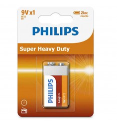 BATTERIJ PHILIPS 6F22TRANS.9V BLIST