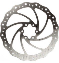 REM OND. ELVEDES REMSCHIJF / ROTOR SX 180MM RVS 6 GAATS ZILVER 151 GRAM MET BOUTJES