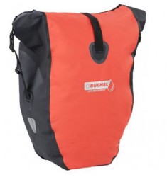 TAS ENKEL BUCHEL ZWART/ ROOD WATERPROOF 25 LITER QUICK MOUNT BEVESTIGING