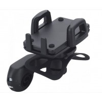 STUUR ACC. TELEFOONHOUDER ERGOTEC MET BRACKET ZWART, MONTAGE 22.2 - 31.8 MM VOOR SMARTPHONES VAN 56MM TOT 85MM OP KAART