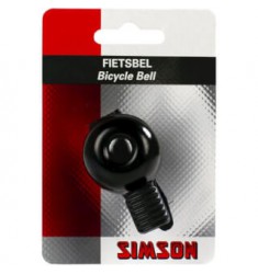 SIMSON BLISTER 021228 FIETSBEL MINI 32MM, FLEX BAND BEVESTIGING, ZWART