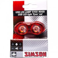 SIMSON BLISTER 022002 USB LED LAMP 'EYES' ROOD, 3 LUMEN