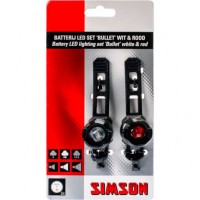 SIMSON BLISTER 022009 BATTERIJ LED SET BULLET 1 LED 2,5/1,5 LUX