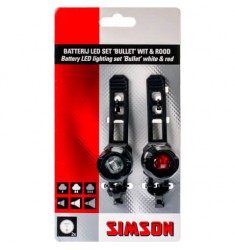 SIMSON BLISTER 022009 BATTERIJ LED SET BULLET 1 LED 2,5/1,5 LUX