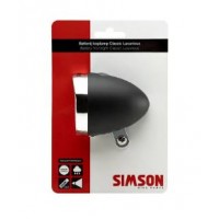 SIMSON BLISTER 022030 BATTERIJ KOPLAMP CLASSIC 'LUXURIOUS' ZWART