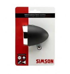 SIMSON BLISTER 022030 BATTERIJ KOPLAMP CLASSIC 'LUXURIOUS' ZWART